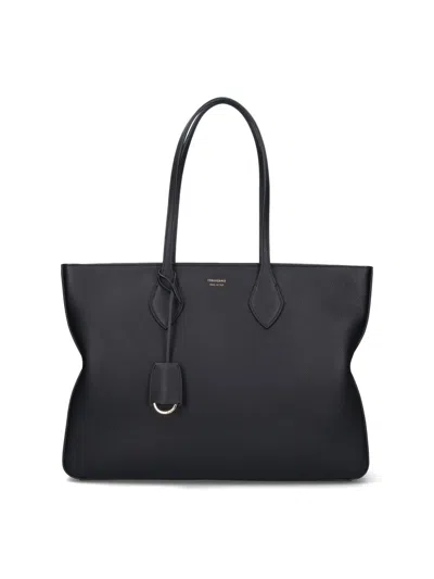 Ferragamo Large Tote Bag "star" In Black