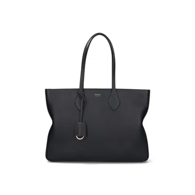 Ferragamo Large Star Tote Bag In Black