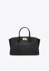 Ferragamo Large Studio Leather Top Handle Bag