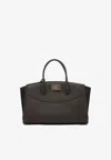 Ferragamo Large Studio Leather Top Handle Bag In Brown