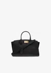 Ferragamo Large Studio Soft Top Handle Bag In Black