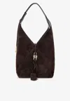 Ferragamo Large Suede Hobo Bag