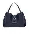Ferragamo Large Olive Green Leather Tote Bag Women