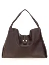 Ferragamo Large Tote Bag In Bordeaux