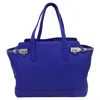 Ferragamo Large Verve Tote Bag In Blue Leather In Blue