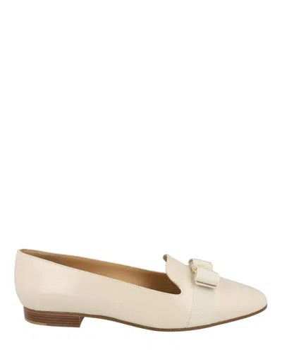 Ferragamo Laufer Leather Loafers In Neutral