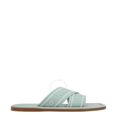 FERRAGAMO FERRAGAMO LAURENE LOGO EMBROIDERED SLIDES