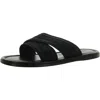 Ferragamo Laurene Logo Womens Round Toe Flat Sandal Slide Sandals In Black