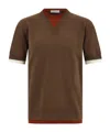 Ferragamo Layered Knitted T-shirt In Brown