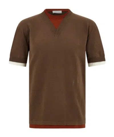 FERRAGAMO LAYERED KNITTED T-SHIRT