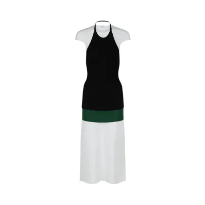 Pre-owned Ferragamo Layered Midi Dress 'white' | Women's Size Xl