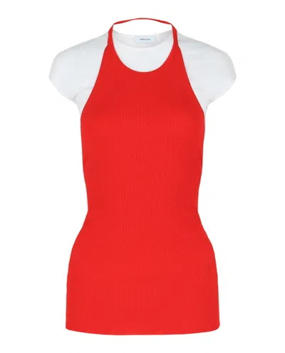 Ferragamo Layered Top In Red