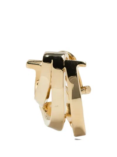 Ferragamo Gancini Band Ring In Gold