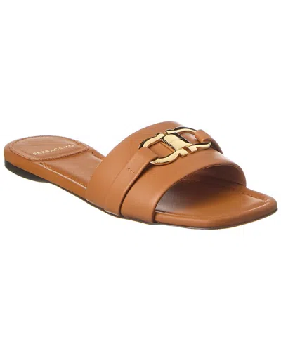 FERRAGAMO FERRAGAMO LEAH ORNAMENT LEATHER SANDAL