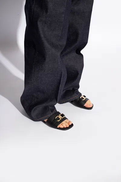 Ferragamo ‘leah' Slides In Black