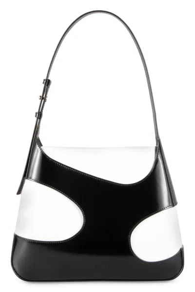 Ferragamo Leather And Canvas Shoulder Bag In Multicolor