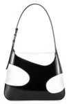 Ferragamo Two-tone Leather And Canvas Cut Out L Shoulder Bag