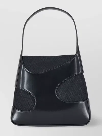 Ferragamo Leather And Fabric Shoulder Bag