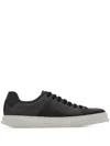 Ferragamo Man Sneakers Lead Size 9.5 Soft Leather