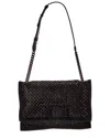 Ferragamo Leather & Suede Shoulder Bag In Black