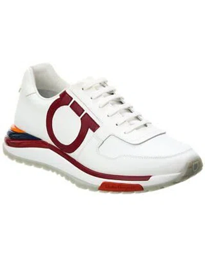 Pre-owned Ferragamo Leather & Suede Sneaker Men's Red 6