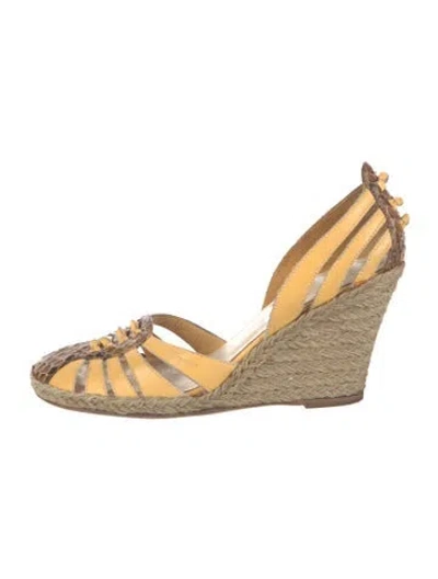 Pre-owned Ferragamo Leather Animal Print Slingback Pumps In Multi