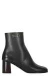 Ferragamo Otello Buckle-detail Ankle Boots In Multi