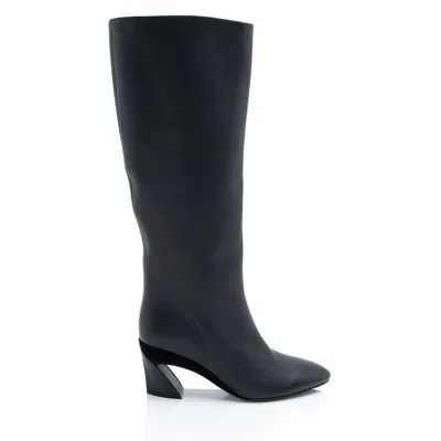 Ferragamo Leather Antea Boots In Black