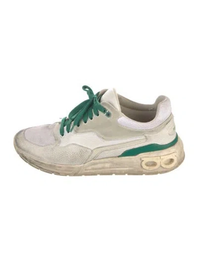 Pre-owned Ferragamo Leather Athletic Sneakers In Neutral