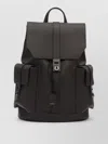 Ferragamo Leather Backpack Double Front Pockets In Brown
