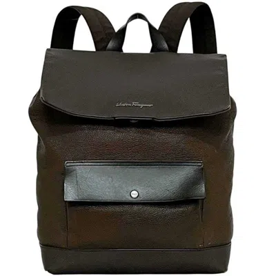 Pre-owned Ferragamo Leather Backpack () In Brown