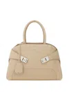Ferragamo Bolso Mano Hug Studs Med. Foot In Brown