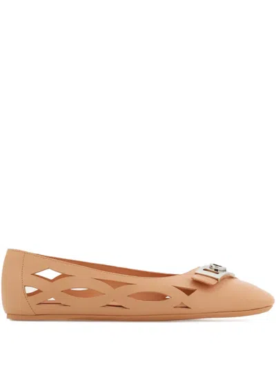 Ferragamo Leather Ballerina Shoes
