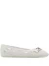 Ferragamo Leather Ballerina Shoes