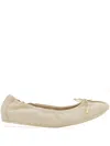 Ferragamo Leather Ballerina Shoes In 中性色