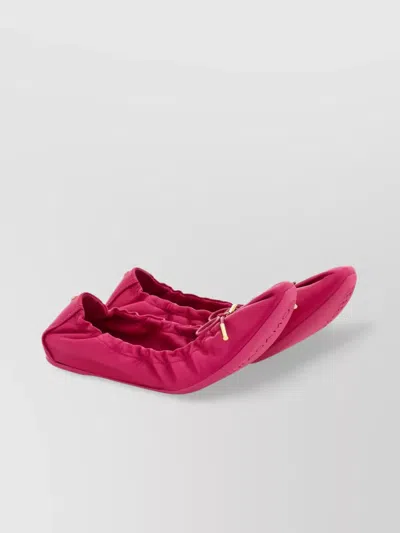 Ferragamo Leather Ballerinas Bow Detail