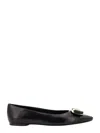 Ferragamo Leather Ballerinas With Iconic Vara Bow