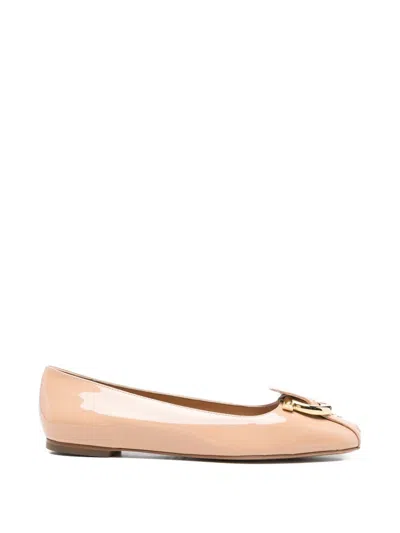Ferragamo Leather Ballets In Pink