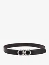 Ferragamo Reversible Hammered Leather Gancini Belt
