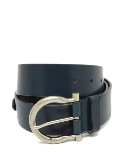 Pre-owned Ferragamo Leather Belt In Blue
