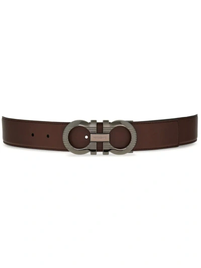 Ferragamo Leather Belt In Brown