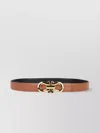 Ferragamo Leather Belt Adjustable Gold-tone Buckle In Brown