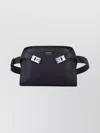 Ferragamo Leather Belt Bag Adjustable Strap In Black