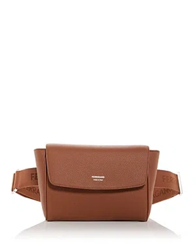 Ferragamo Leather Belt Bag In New Cognac