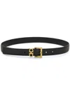 Ferragamo Gancini Loop Buckle Belt In Black