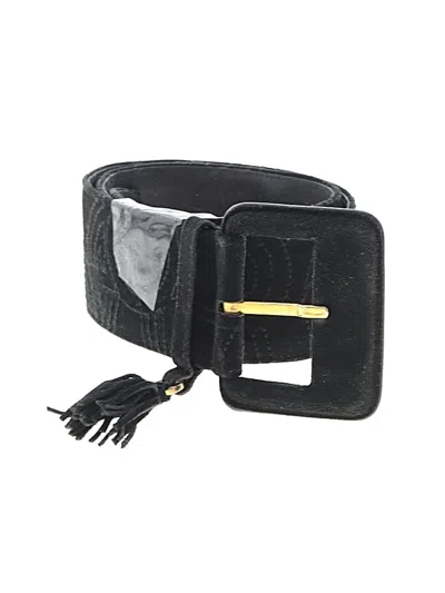 Pre-owned Ferragamo Leather Belt In Black