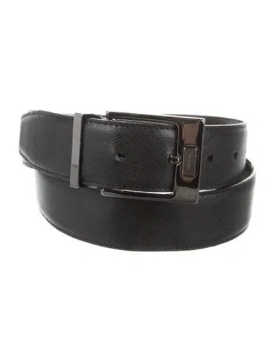 Pre-owned Ferragamo Leather Belt In Black