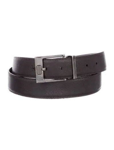 Pre-owned Ferragamo Leather Belt In Black