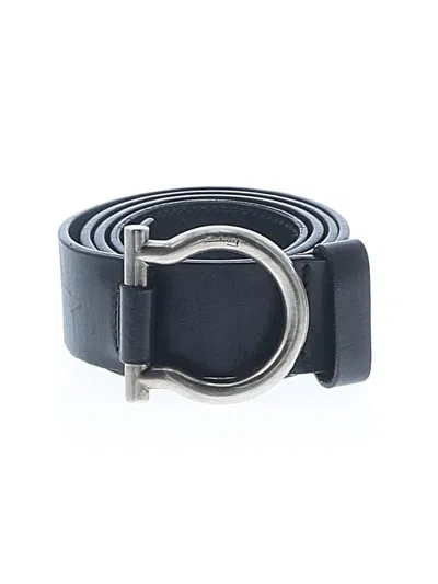 Pre-owned Ferragamo Leather Belt In Black