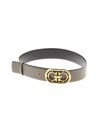 Pre-owned Ferragamo Leather Belt In Black